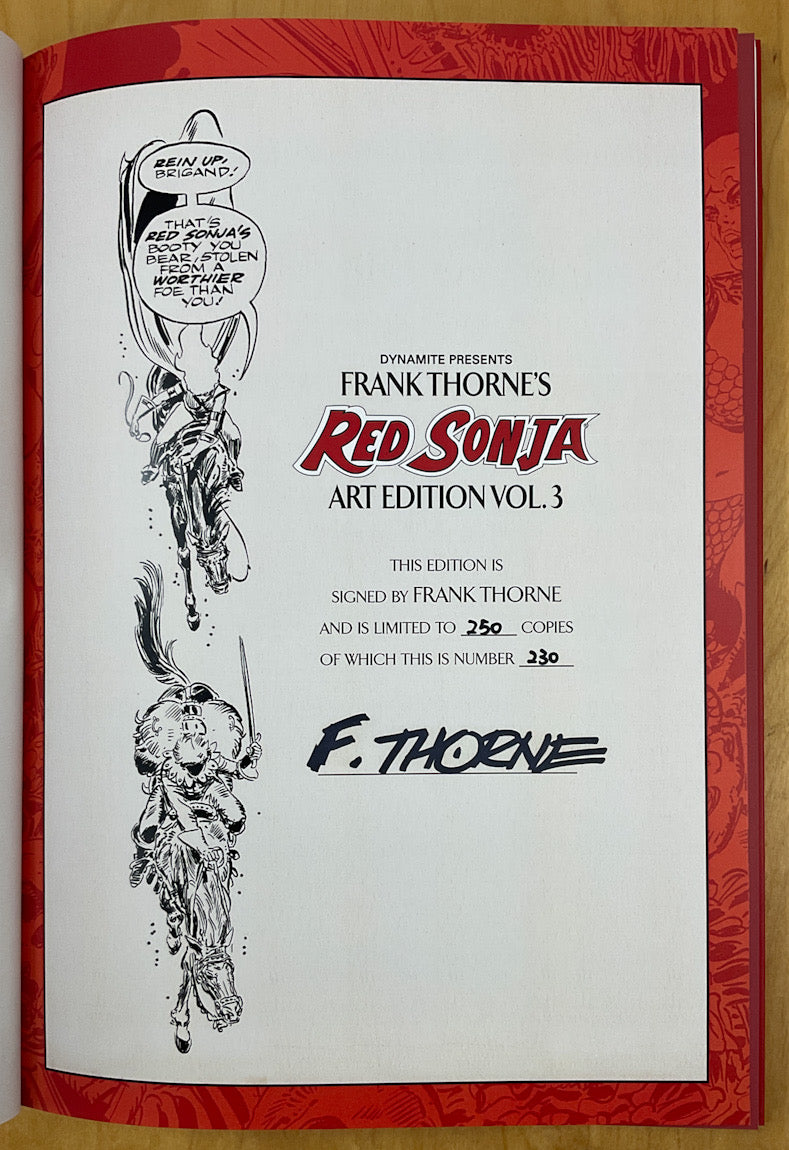 Frank Thorne's Red Sonja Art Edition Vol. 3 - Signed & Numbered Edition