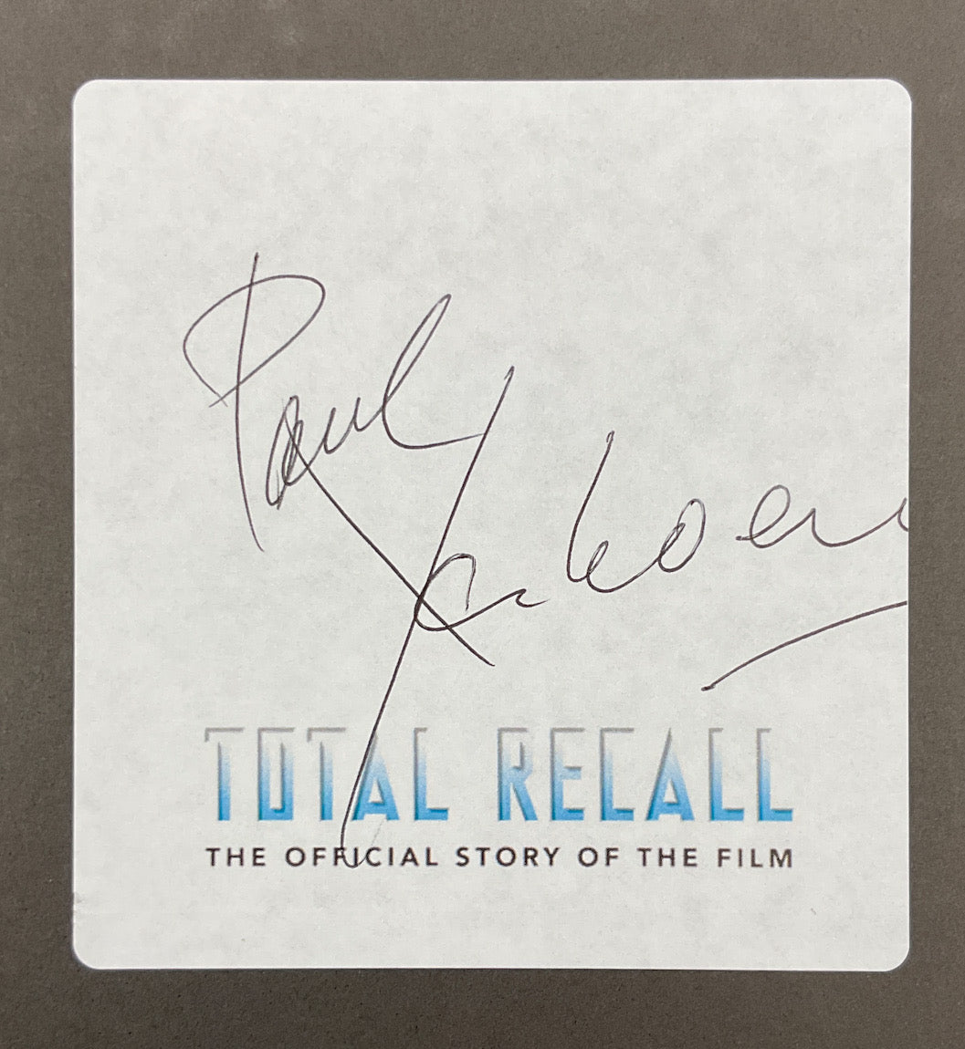 Total Recall: The Official Story of the Film - Signed by Paul Verhoeven