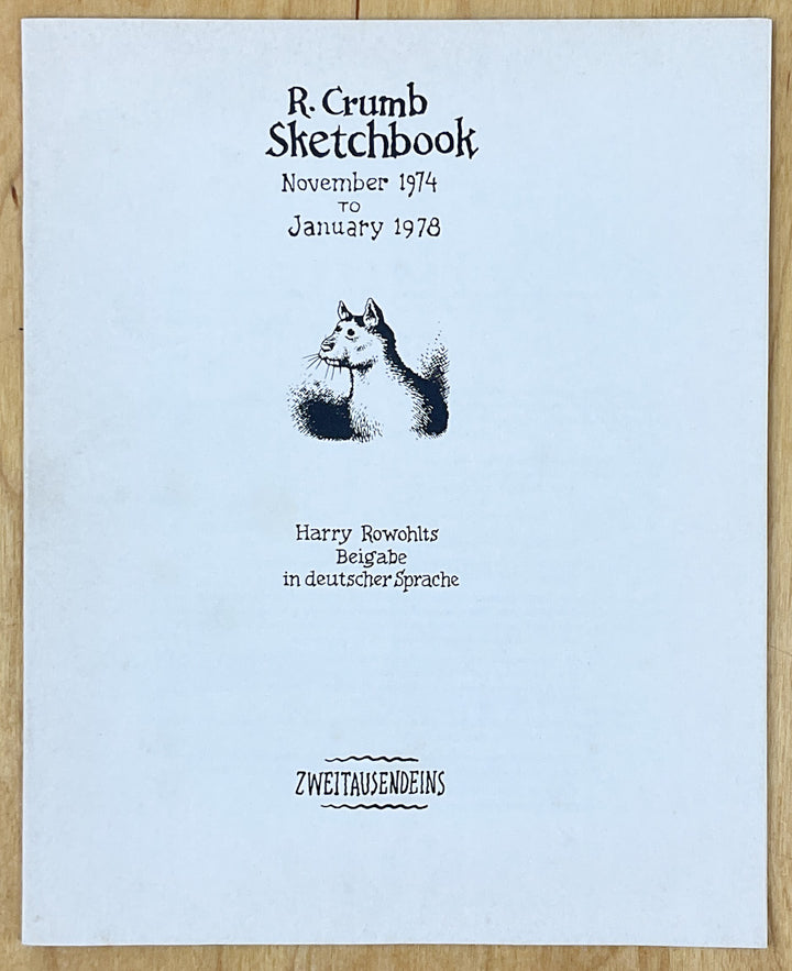 R. Crumb Sketchbook Nov. 1974 to Jan. 1978