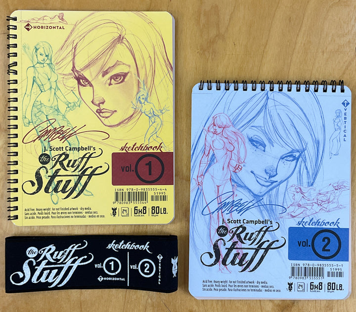 J. Scott Campbell's The Ruff Stuff Sketchbook Set of Volumes 1 and 2