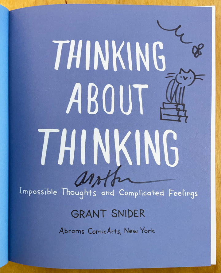 Thinking About Thinking - Signed with a Drawing