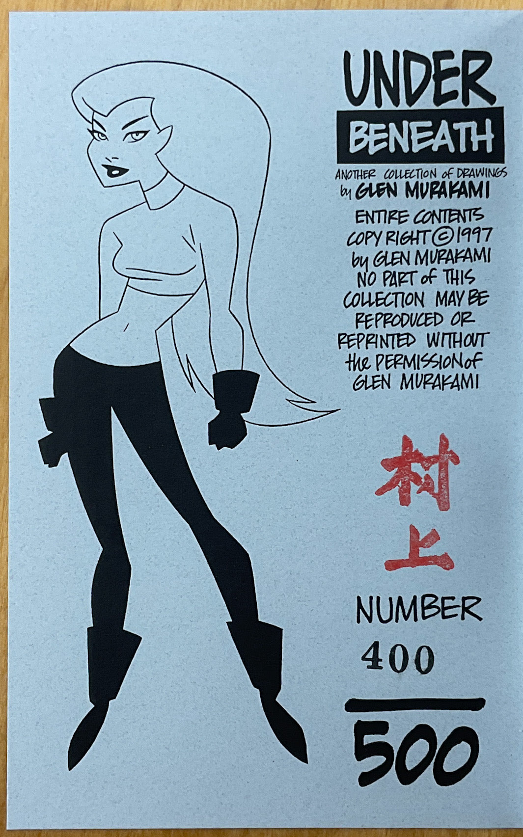 Under Beneath: Another Collection of Drawings by Glen Murakami - Signed & Numbered