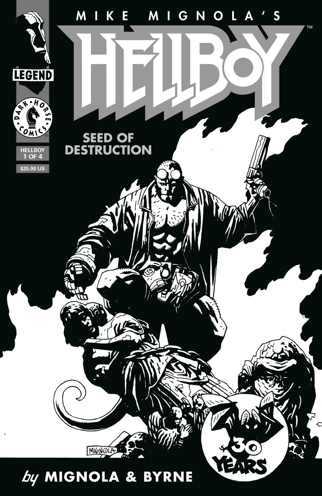 Hellboy: Seed Of Destruction #1 - Black & White 30th Anniversary Edition