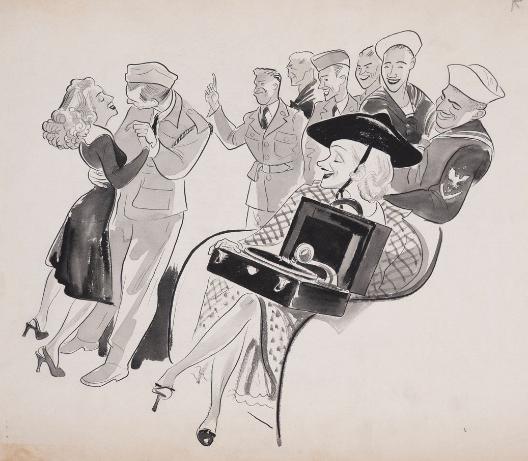 On the Hollywood Front: Marlene Dietrich and Joan Blondell Dance with Sailors