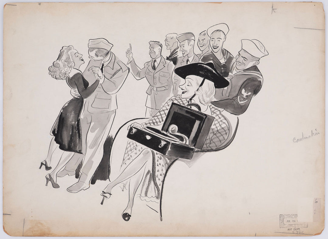 On the Hollywood Front: Marlene Dietrich and Joan Blondell Dance with Sailors