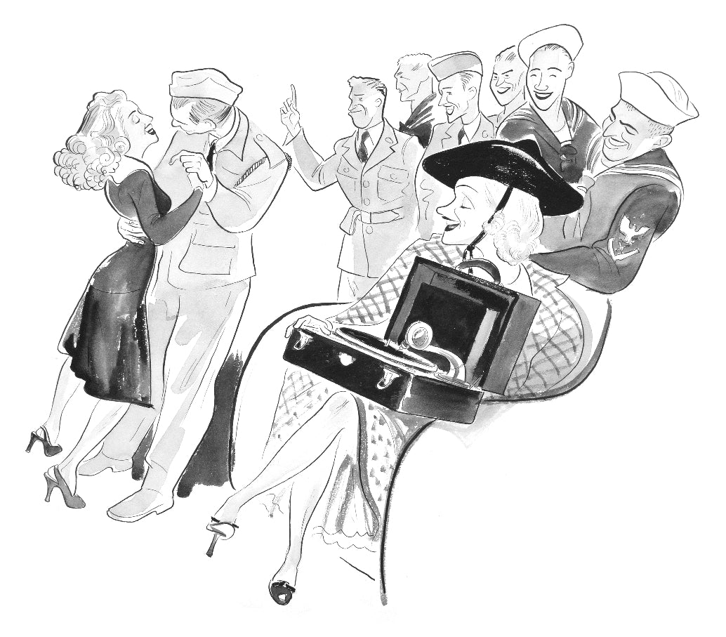 On the Hollywood Front: Marlene Dietrich and Joan Blondell Dance with Sailors