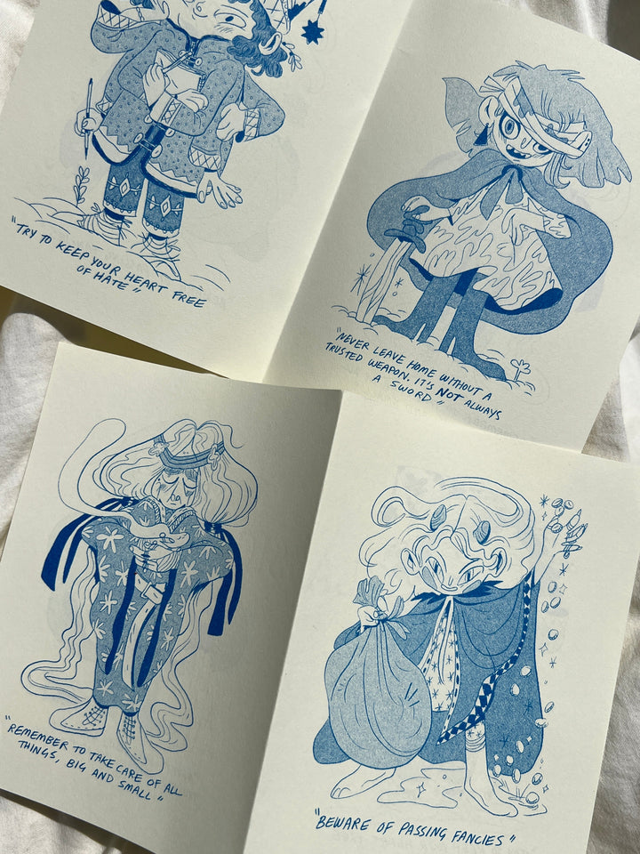 A Pocket Book of Witchfolk and Demons Riso Zine