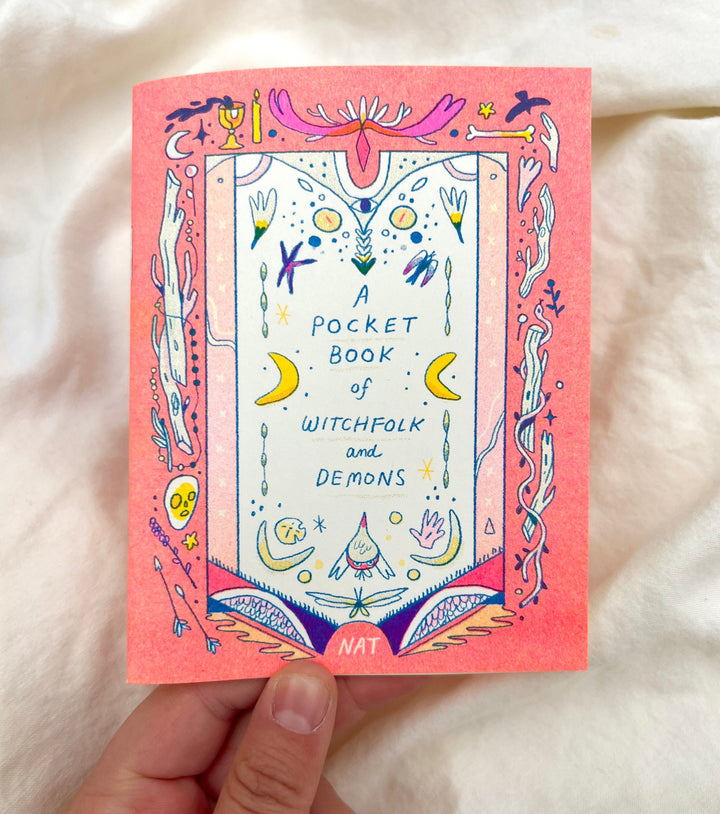 A Pocket Book of Witchfolk and Demons Riso Zine