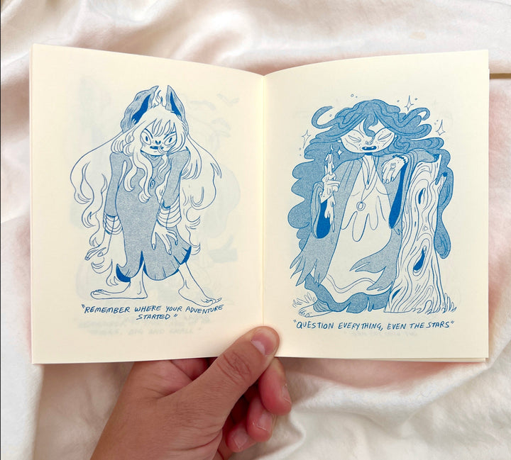 A Pocket Book of Witchfolk and Demons Riso Zine