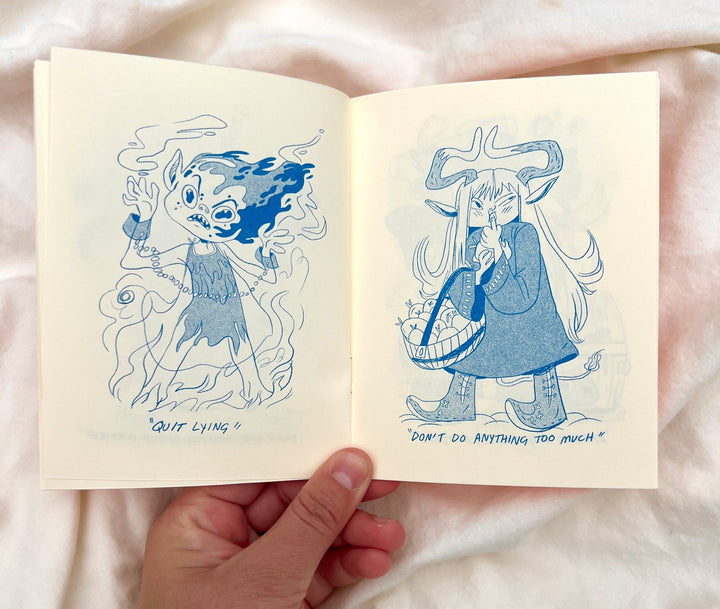 A Pocket Book of Witchfolk and Demons Riso Zine