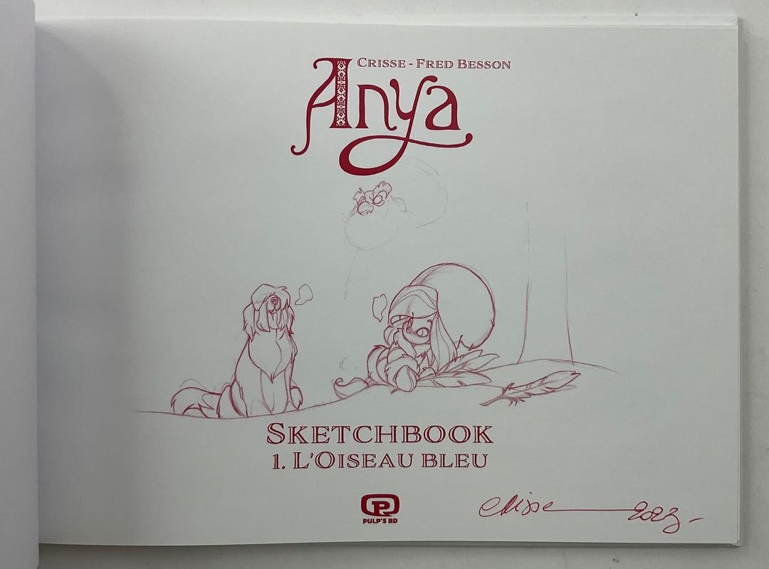 Anya et l'oiseau bleu Sketchbook - Signed