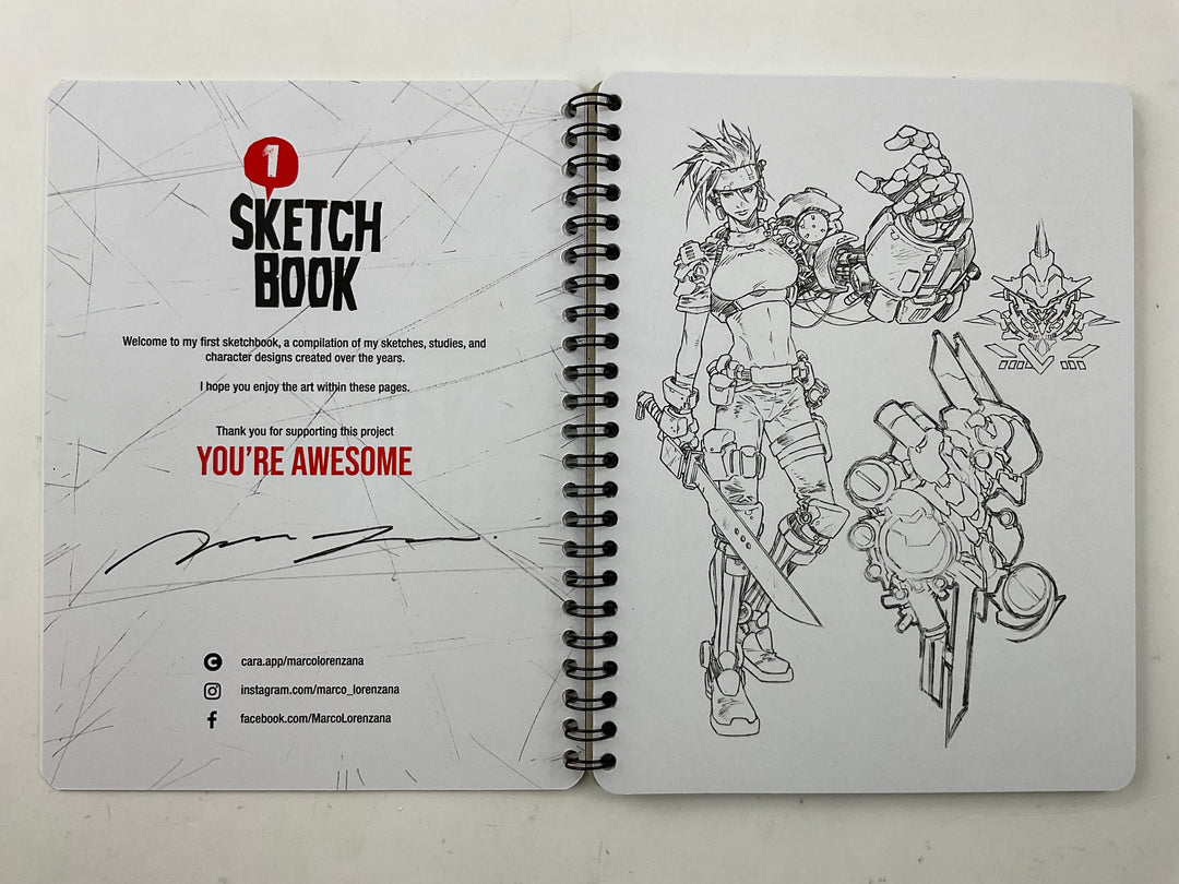 Marco Lorenzana Sketchbook 1 - Signed