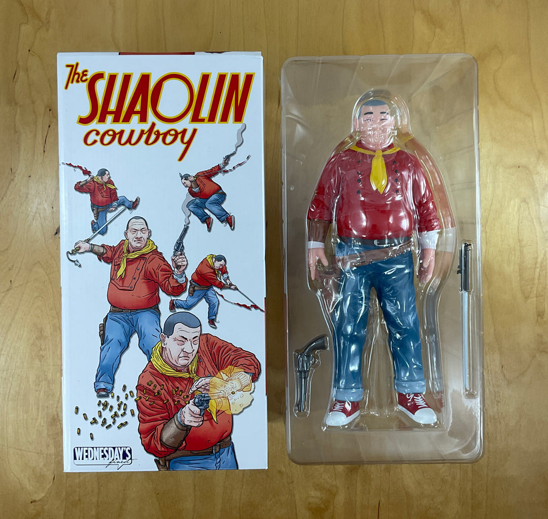 The Shaolin Cowboy 14" Designer Vinyl Action Figure by Geof Darrow Red Comic Book Edition