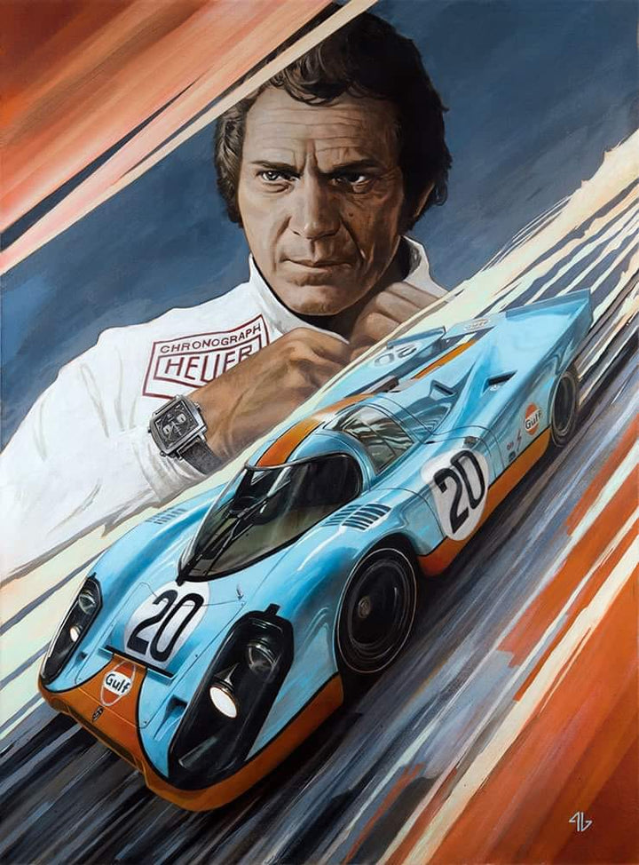 Steve McQueen Le Mans Signed & Numbered Giclee Print