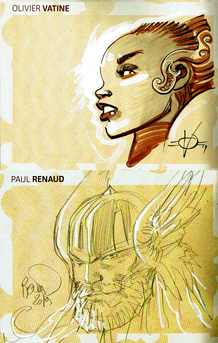 Double Feature #1: Paul Renaud/Olivier Vatine - Signed with Head Sketches by Both Artists [Set N]