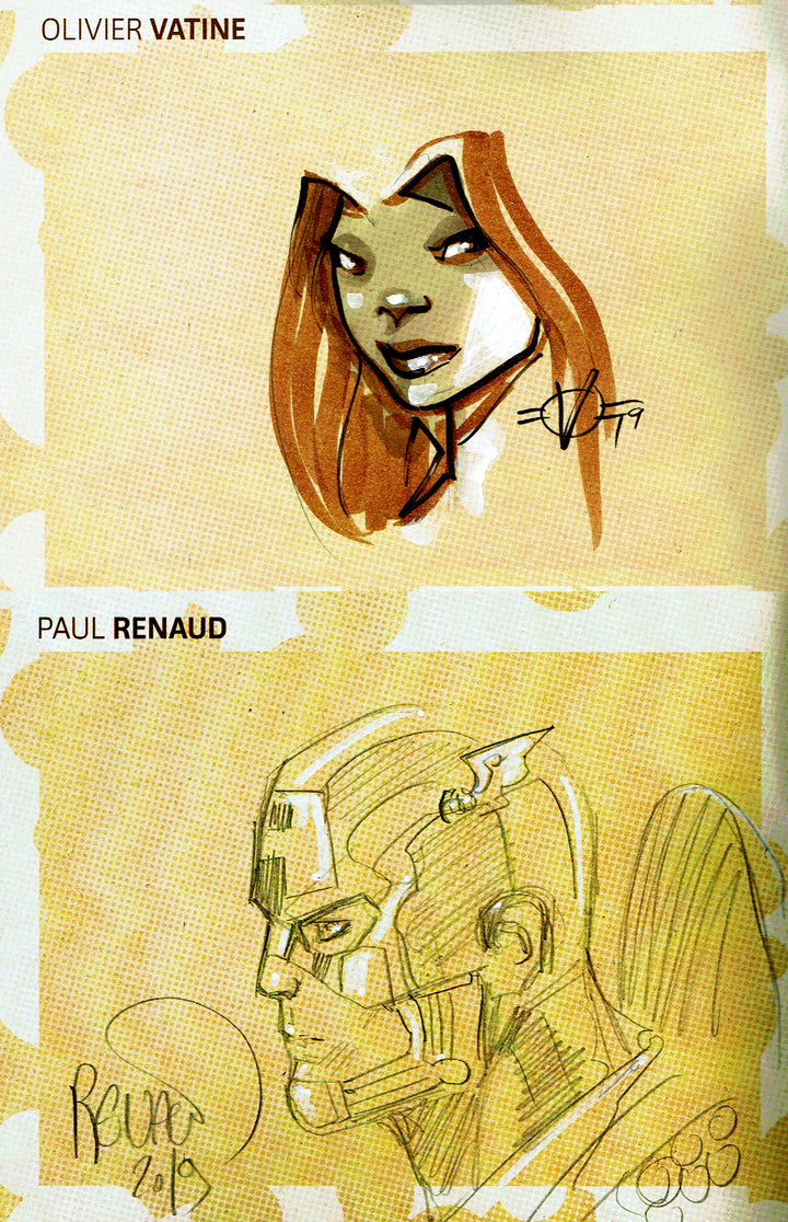 Double Feature #1: Paul Renaud/Olivier Vatine - Signed with Head Sketches by Both Artists [Set O]