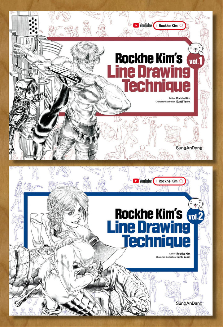 Line Drawing Technique By Rockhe Kim (English Ver.) Set