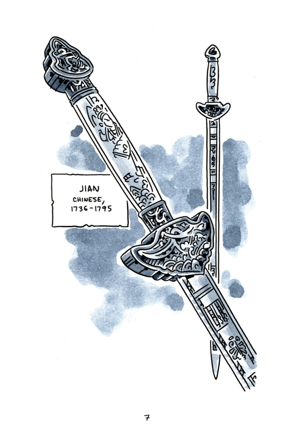 A Dream of Swords - Signed with a Color Drawing