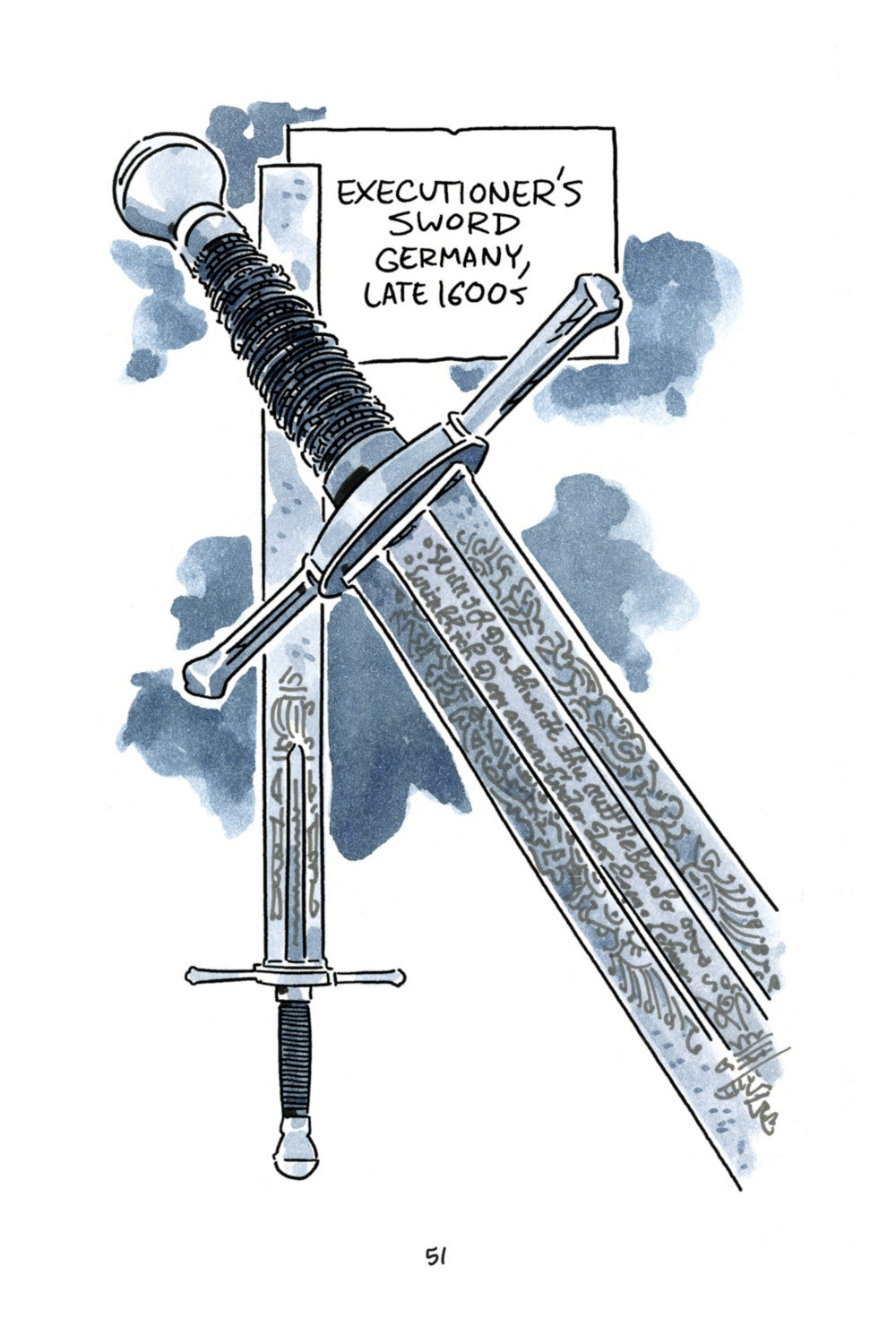 A Dream of Swords - Signed with a Color Drawing