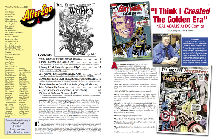 Alter Ego #195 - Neal Adams Issue