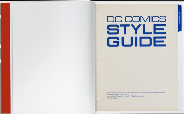 DC Comics Style Guide (1982)