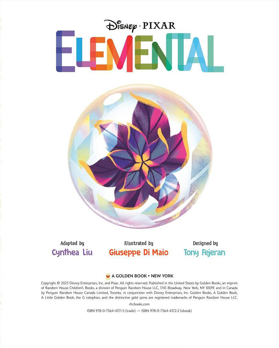 Disney/Pixar Elemental Little Golden Book – Stuart Ng Books