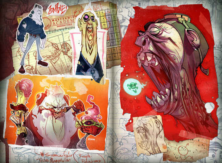 The Monster Volume - Signed First with Drawings, A Separate Drawing, Slipcase and other Kickstarter Extras