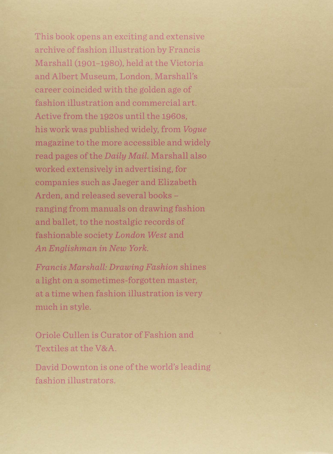 Francis Marshall: Drawing Fashion