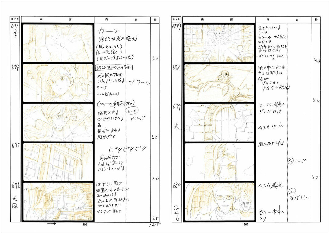 Laputa, Castle in the Sky : The Original Storyboards (Studio Ghibli Storyboards Vol. 2) First Printing