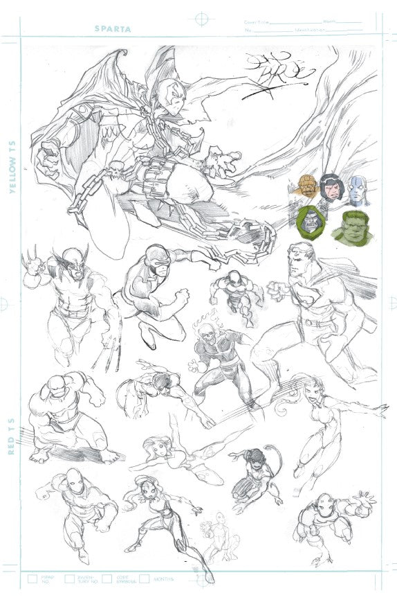 Space Planet XX Sketchbook with Bettie Page Remarque