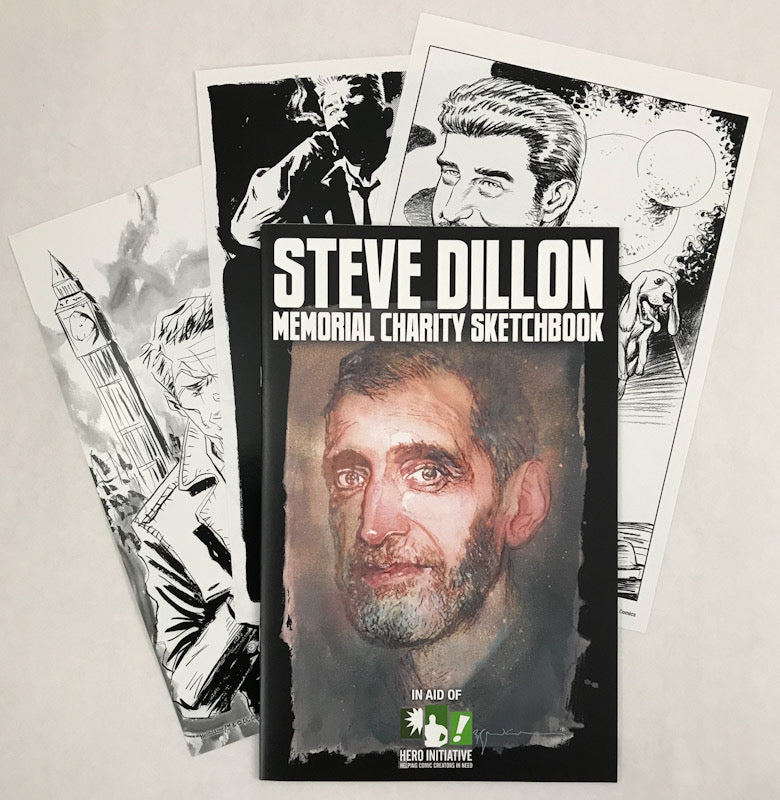 Steve Dillon Memorial Charity Sketchbook--with 3 Extra Prints