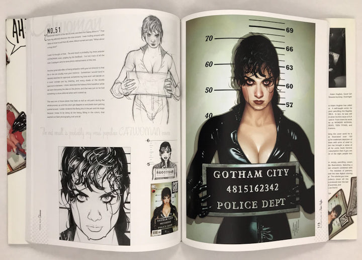 Cover Run: The DC Comics Art of Adam Hughes - First Printing Signed with a Drawing