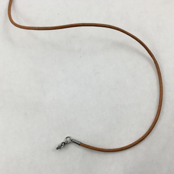 Necklace for Mandalorian Mythosaur Skull Pendant - Tan Leather Cord