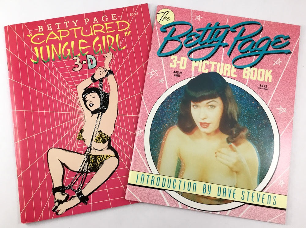 The Betty Page 3-D Picture Book & Betty Page Captured Jungle Girl 3-D - Set of 2 Books