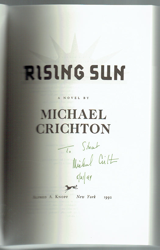 The Rising Sun Writing Rising Sun - Signed Advance Reader's Copy – Stuart Ng Books