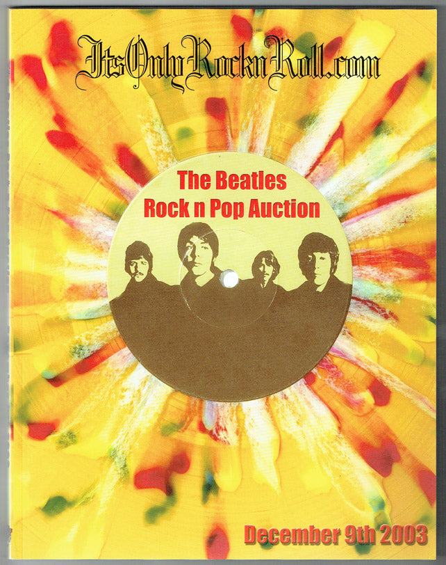 The Beatles Rock n Pop Auction New York 12/9/2003- From the Estate of Dave Stevens