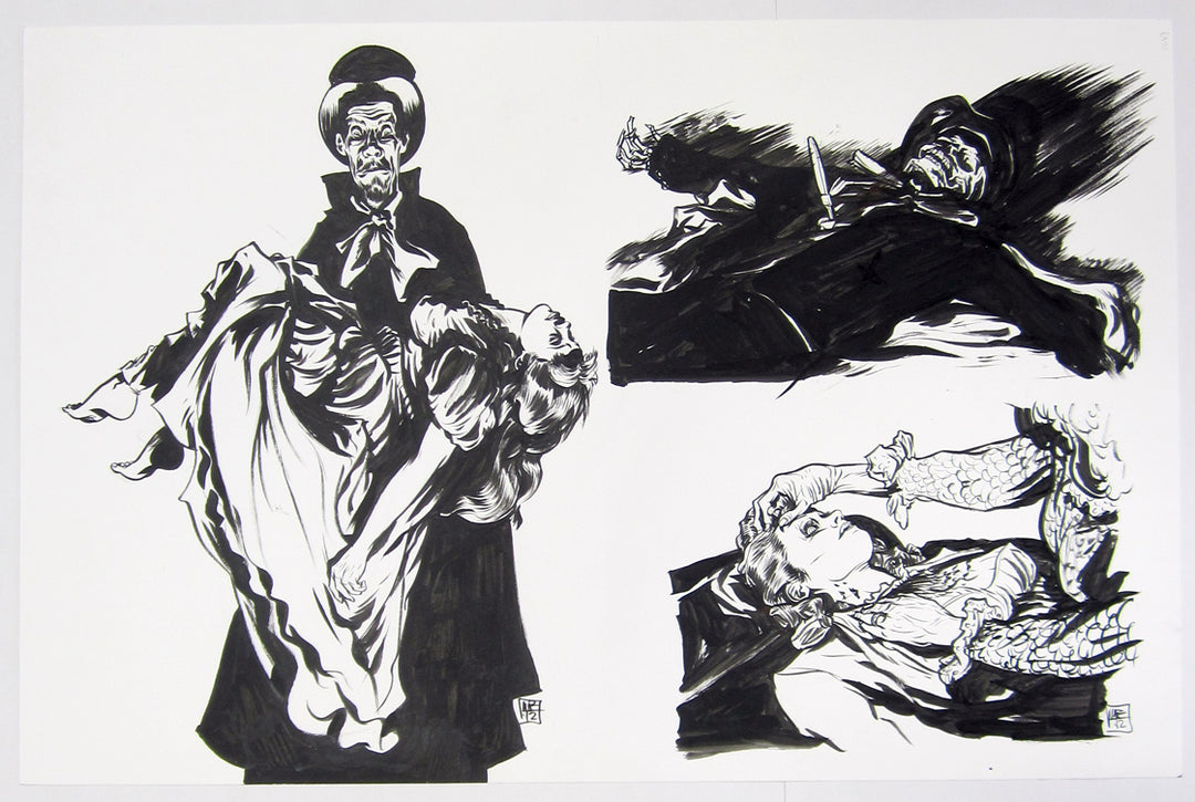 Original Ink Illustrations - TCM Horror
