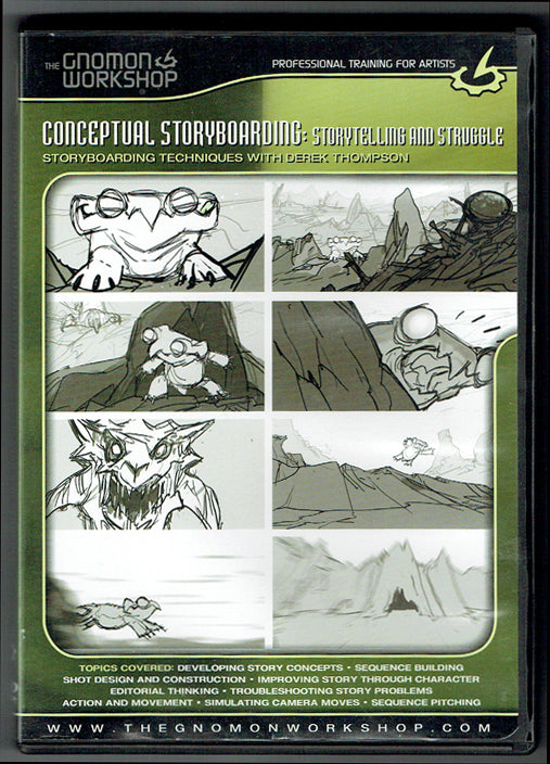 Conceptual Storyboarding: Storytelling and Struggle, Storyboarding Techniques with Derek Thompson DVD