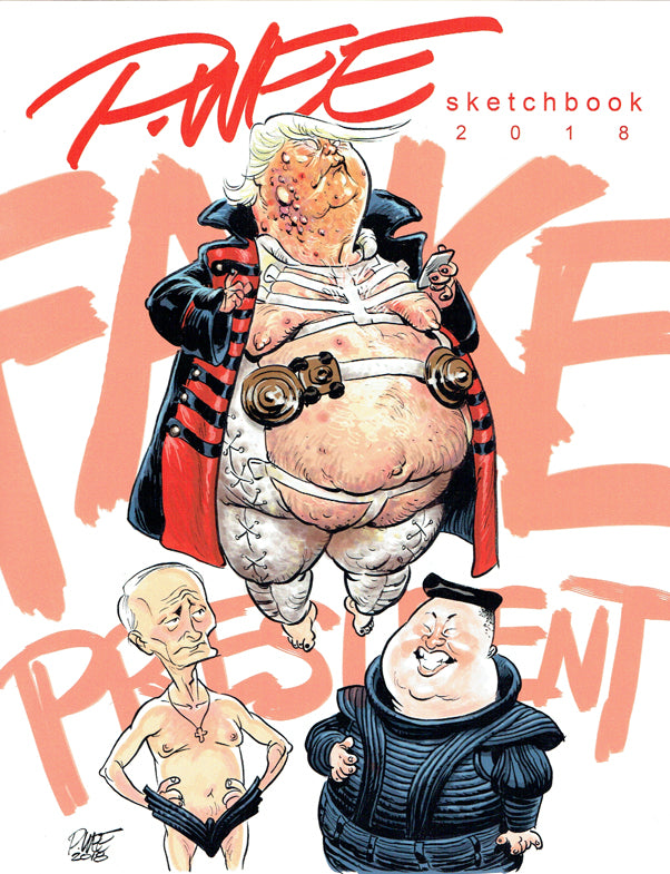 Paul Wee Sketchbook 2018: Fake President - Signed