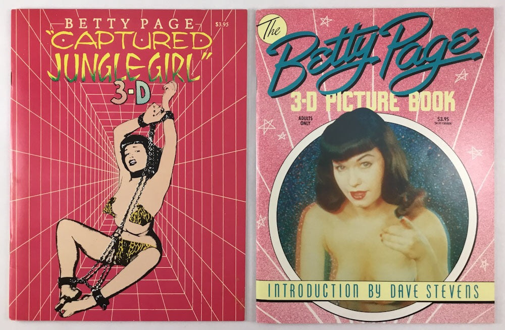 The Betty Page 3-D Picture Book & Betty Page Captured Jungle Girl 3-D - Set of 2 Books