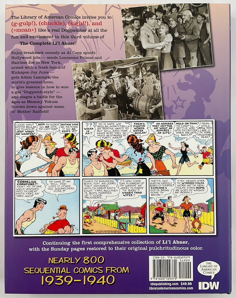 Li'l Abner: The Complete Dailies and Color Sundays, Vol. 3: 1939-1940