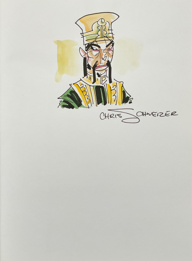 Chris Schweizer Sketchbooks - Signed with a Color Drawing