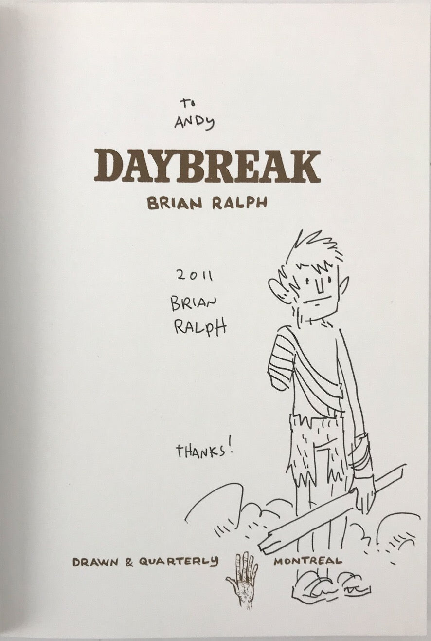 Daybreak - First Signed with a Drawing and Two Post-It Notes with Drawings