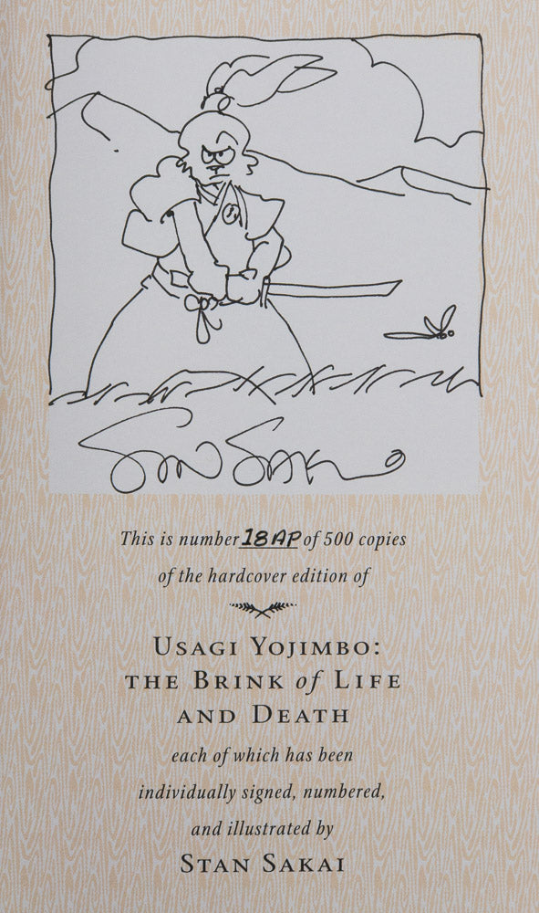 Usagi Yojimbo Book 10: The Brink of Life and Death - Limited S&N Hardcover