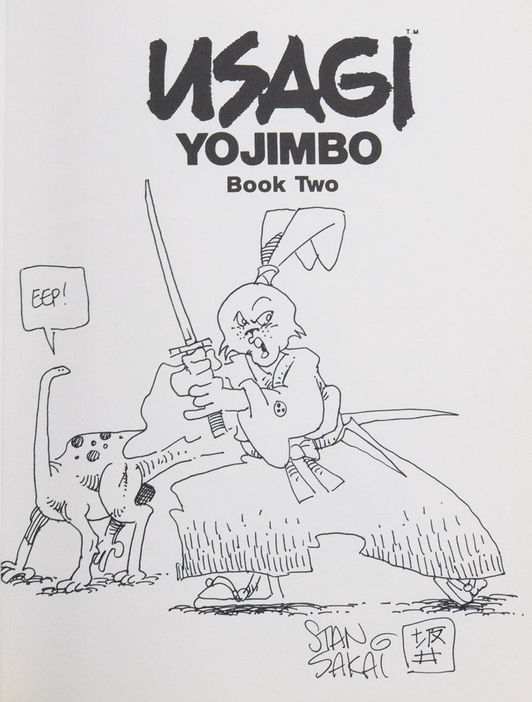 Usagi Yojimbo Book Two - First Printing Signed with a Drawing