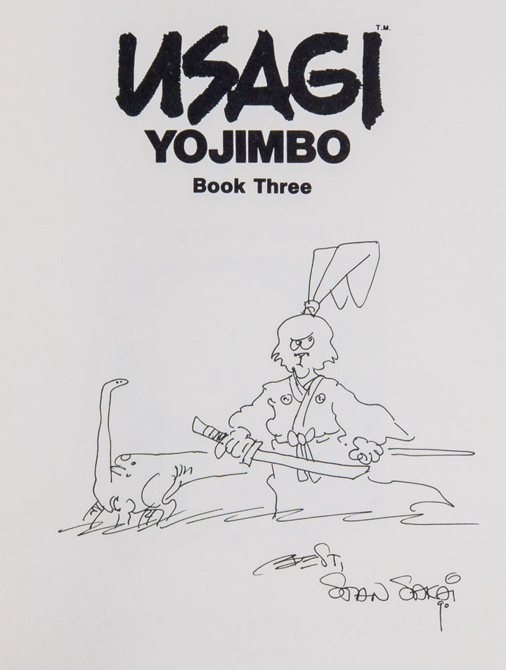 Usagi Yojimbo Book Three - First Printing Signed with a Drawing