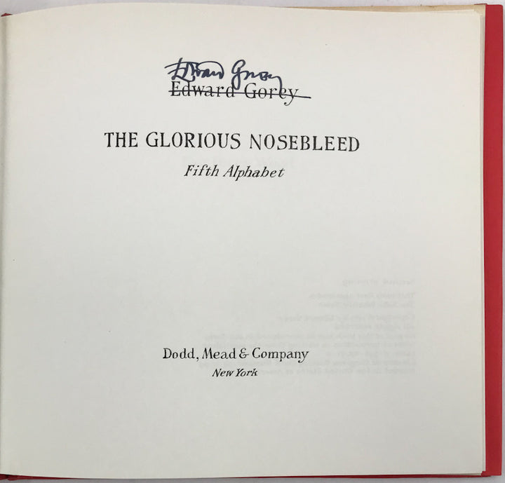 The Glorious Nosebleed - Fifth Alphabet - Signed