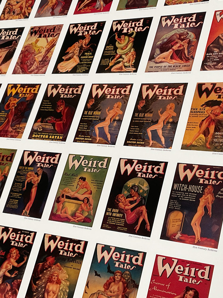 Women In Peril - Uncut Sheet of Trading Cards