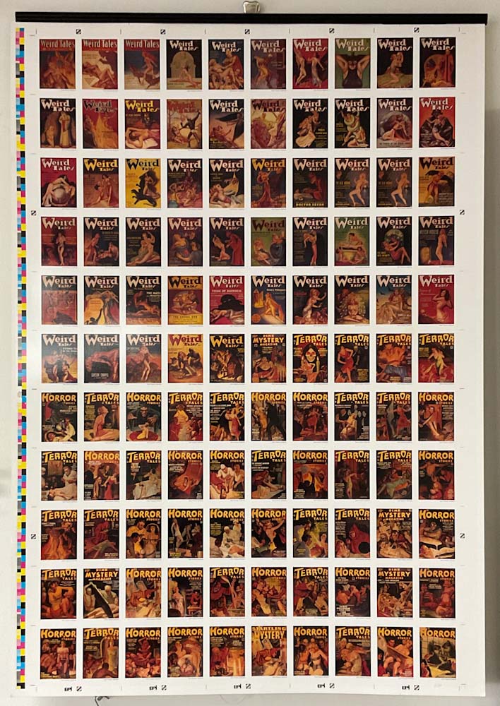 Women In Peril - Uncut Sheet of Trading Cards