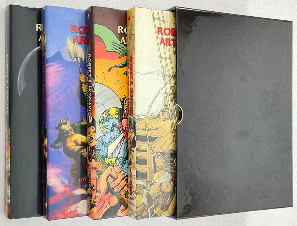 Robert E. Howard Art Chronology - 4 Volume Set in Slipcase - Leatherbound Collector's Edition